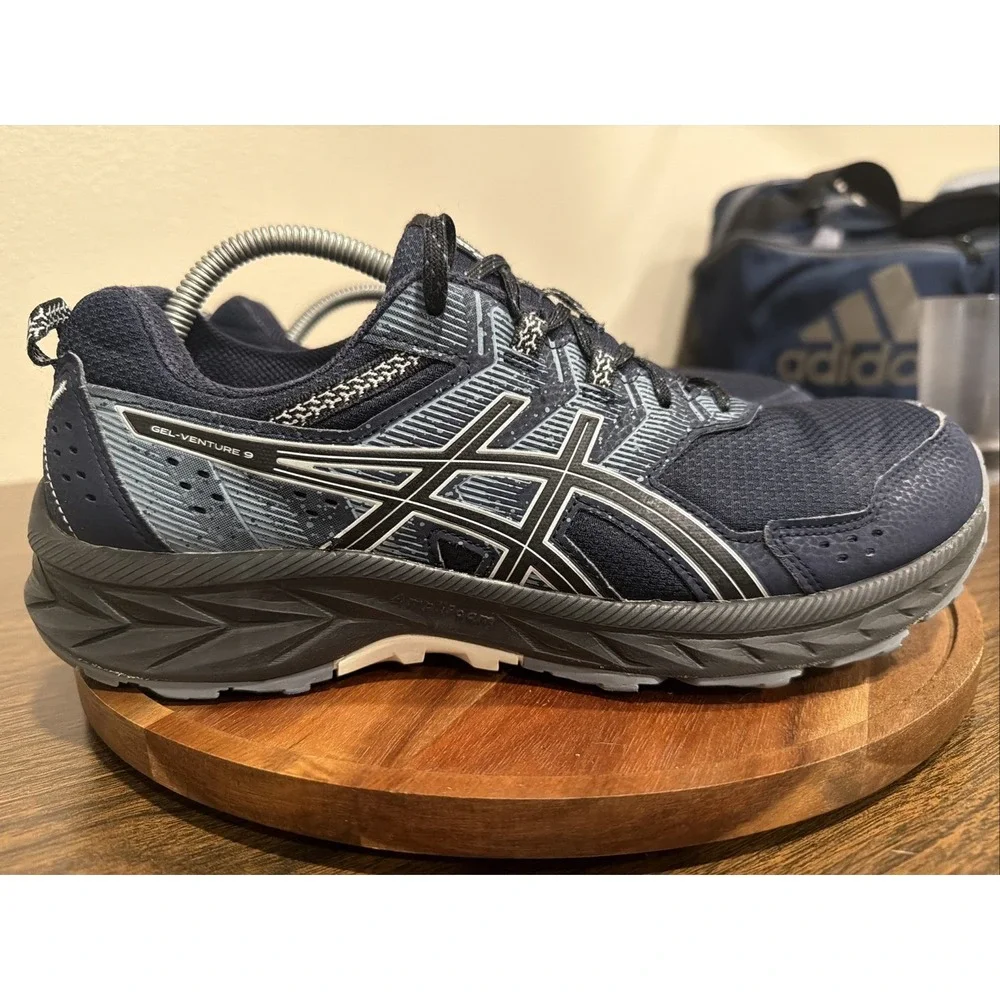 ASICS GEL-Venture 9 Shoes Mens Size 10.5 Blue Trail Running Sneakers 1011B486